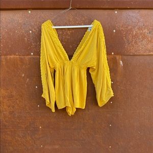 Fashion Nova yellow romper